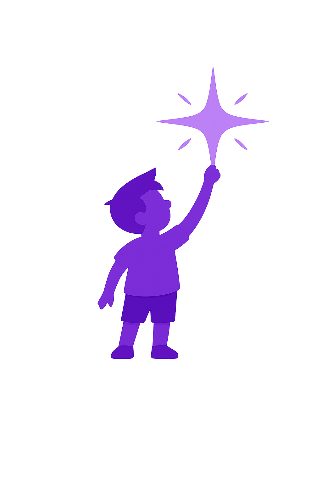 Child reaching for a star